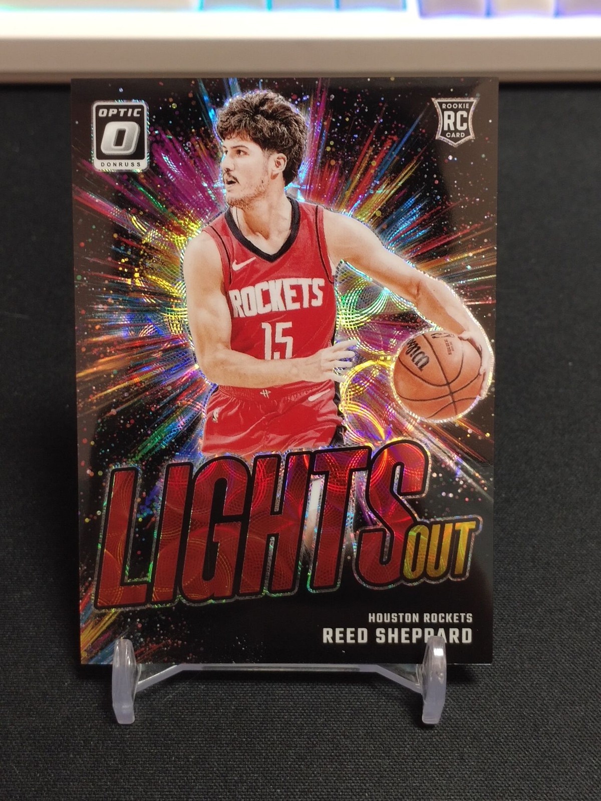 2024-25 Panini Donruss Optic Reed Sheppard Red and Gold RC Lights Out /99