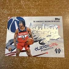 2025-26 Topps Basketball Tre Johnson III RC Rookie Clutch City Insert Wizards