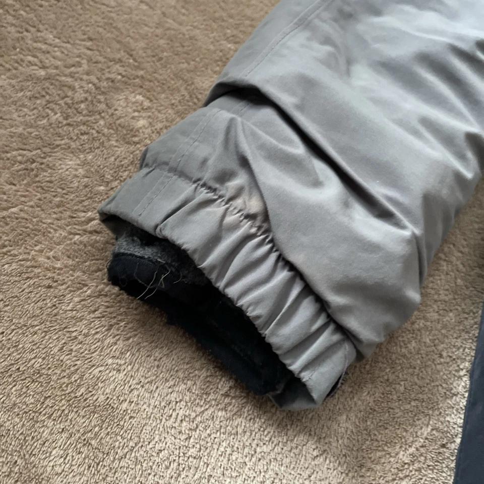 Lands’ End Kids Squall XL Chaqueta Husky Invierno Abrigo para Nieve Forrado de Vellón Negro/Gris Foto 2 de 4