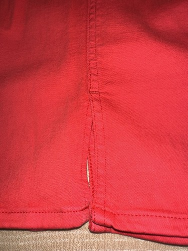REBEL Pink Red Flamingo Skirt Cotton/Tencil/Lycra ~ Size 16-18 ~ 5 Pockets NEW - Picture 9 of 13