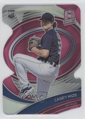 2021 Spectra Rookies Neon Pink Prizm Die-Cut 16/35 Casey Mize Rookie RC 0jk5