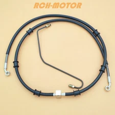 Braided Steel Front Brake Hose Line & Pipe For YAMAHA Rhino 700 YXR700 2008-2013