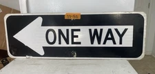 Authentic Road Street Traffic Sign One Way Left 12"x36". Lot 11-56