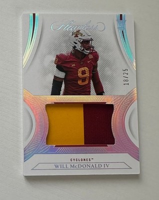 2023 Panini Flawless Collegiate Rookie Patches #11 Will McDonald IV /25 #X126
