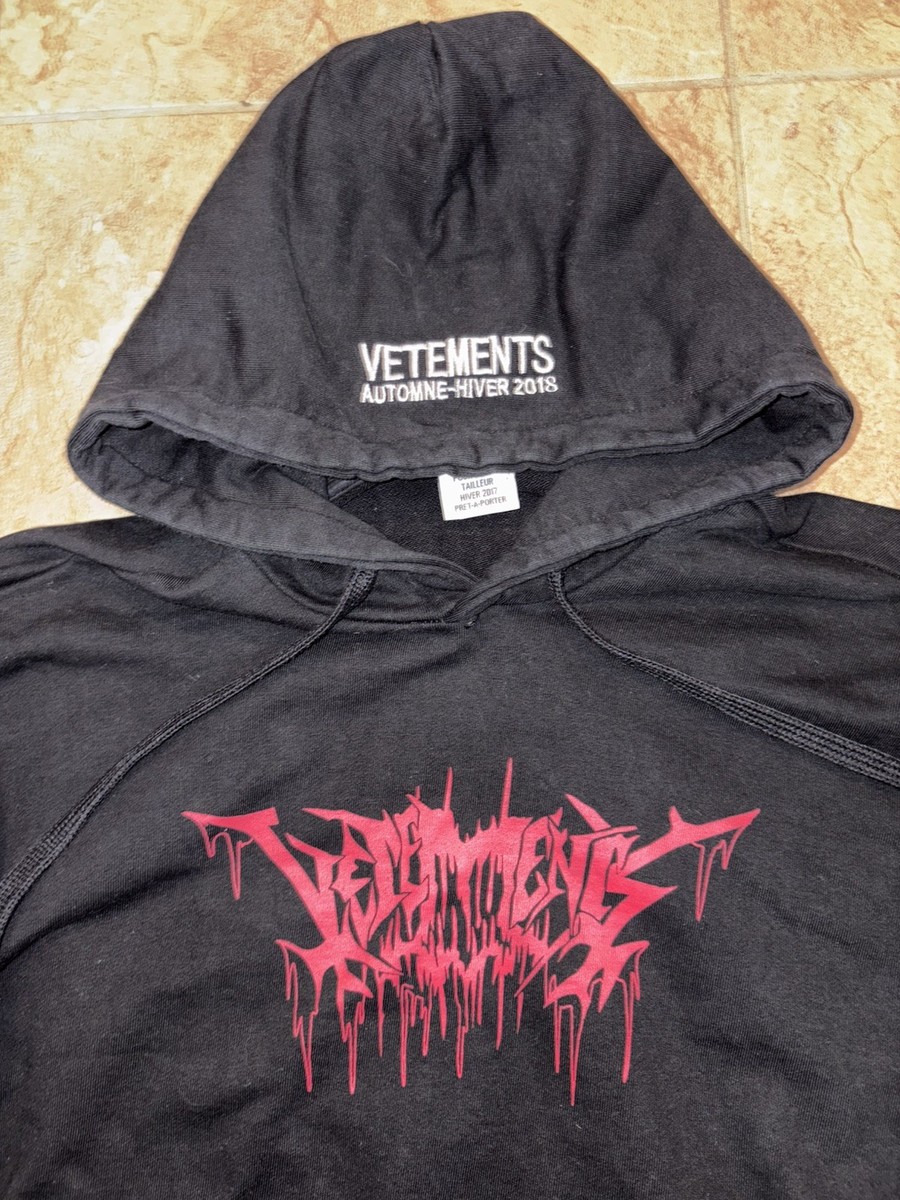 Vetements Metal Logo 2018 Hoodie Automne-hiver Fall winter hoodie