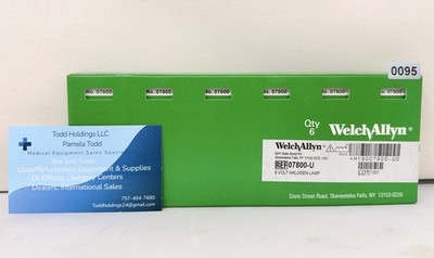 Welch Allyn 07800-U 6V Halogen Lamp Bulbs (6 Pack) (Lot Of 25) (0095R)