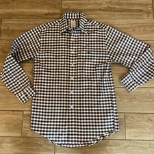 BROOKS BROTHERS Size Small Madison 100% Supima Cotton Button Front Shirt Plaid