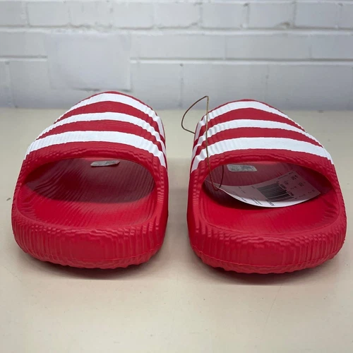 ADIDAS Adilette 22 sandali slide uomo taglia 7 rosso bianco IG9259
