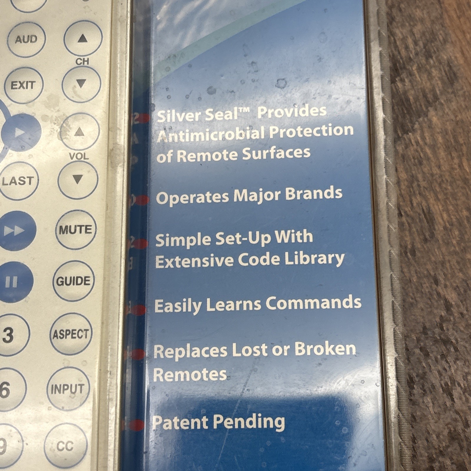 Slim Seal Waterproof 5-in-1 Universal Remote Control - Dishwasher Safe & Antimic