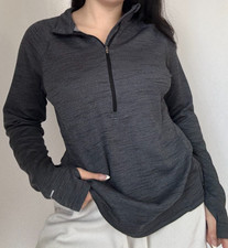 Champion Gray Athletic Quarter Zip Pullover Long Sleeve Top - Women's Medium