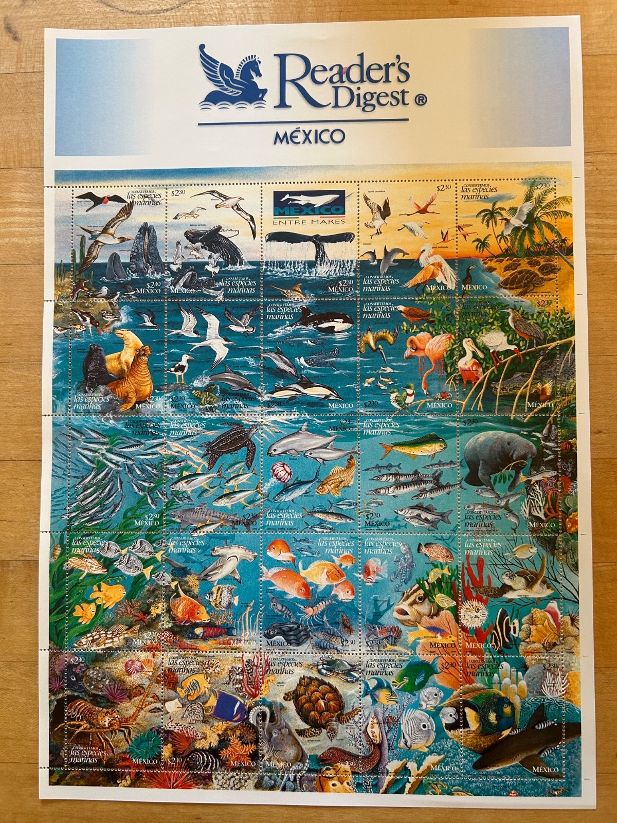 Mexico Stamps SC# 2090a Marine Life sheet of 25 MNH 1998