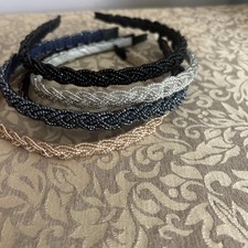 Set of 5 Elegant Beaded Braided Hairband Headbands for Women and Girls