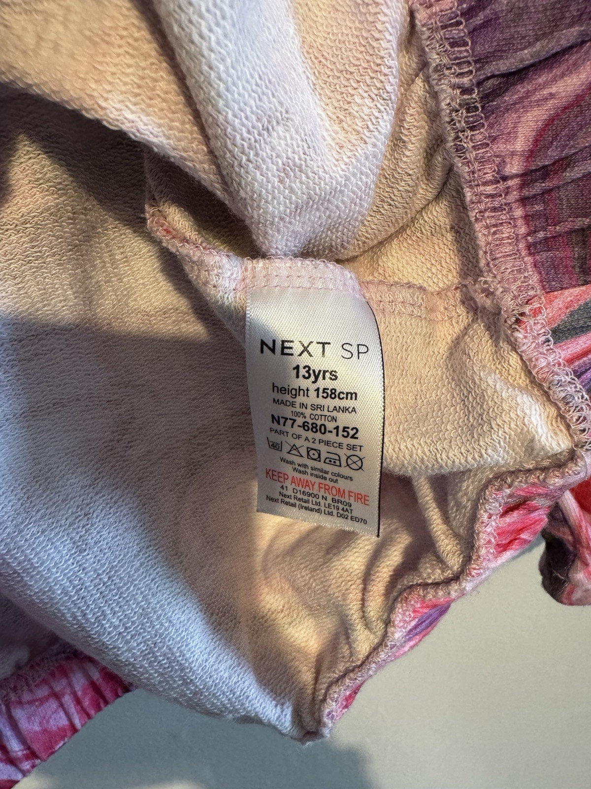 Children’s Jumper & Shorts Size 13 Years Pink, Purple image 4