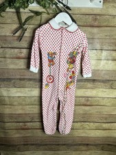 Vintage 70  s Terry Cloth Sleeper One Piece Baby Size 24 Months