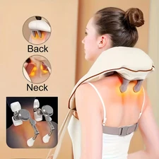 Shiatsu Back Neck and Shoulder Massager Heat Deep Tissue 3-Kneading Pillow V2