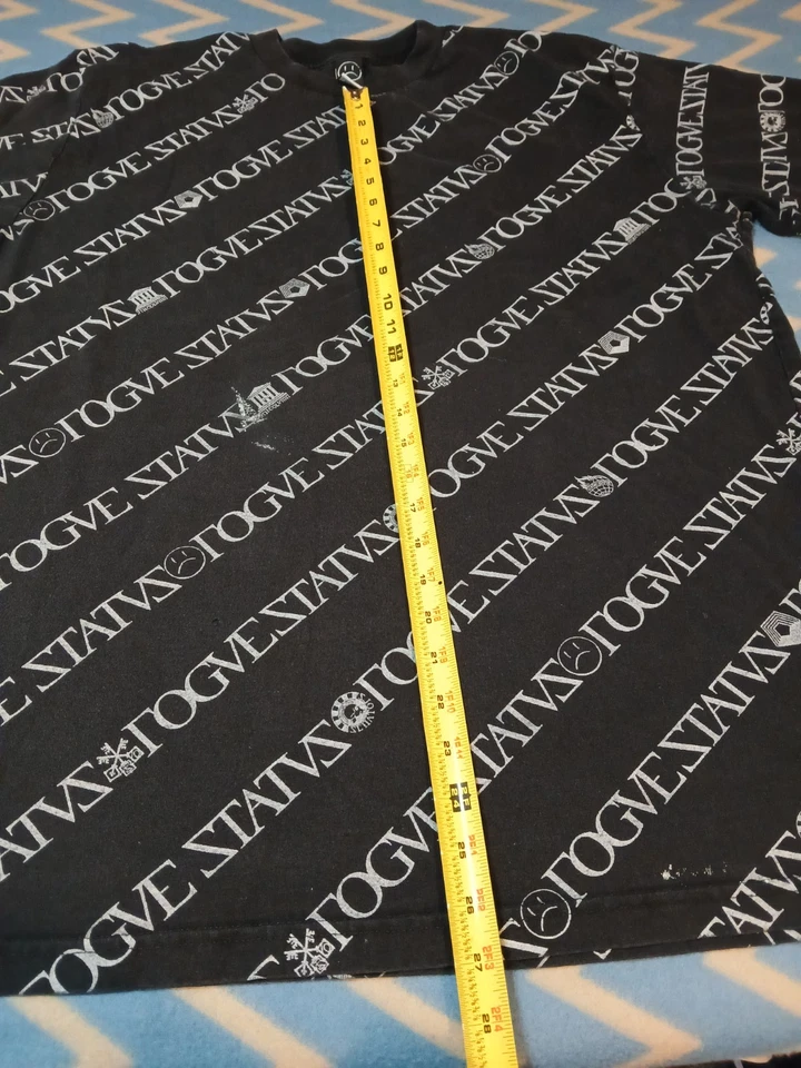 Camiseta Rogue Status Talla XXL 2XL Manga Corta Negra Rob Dyrdek Doble *RARA Foto 4 de 4