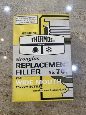Vintage Genuine Thermos Brand No 70F Stronglas Replacement Filler Never Used NOS