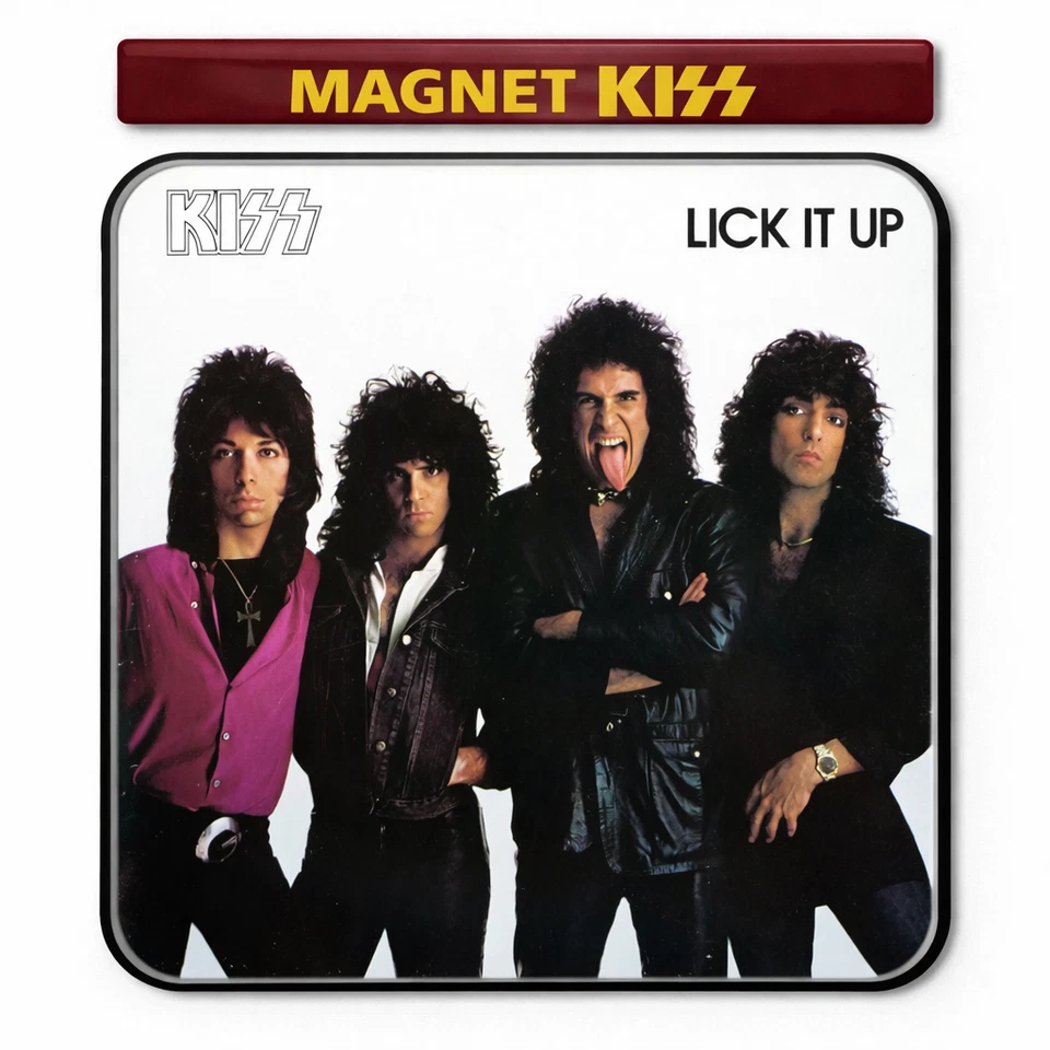 Magnet KISS – Aimant Frigo Album Hard Rock . Lick it up - Photo 1/4