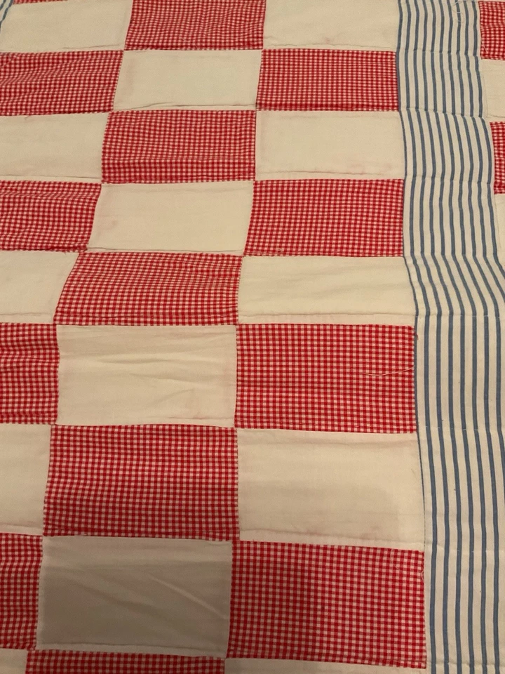 Colcha de retalhos vintage Ralph Lauren patriótica cama king rara EUA leitura 102x108 - Imagem 2 de 4