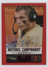 2014 Panini Hot Rookies Rookie Signatures Red 1/75 Michael Campanaro Auto 19zg