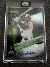 2026 Topps Chrome Black Brice Matthews Green Refractor RC Auto /99 Astros