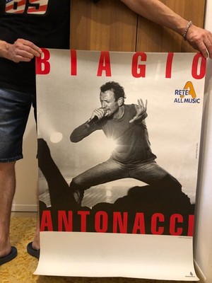 NEW RARE 100x70 Manifesto poster concert ''BIAGIO ANTONACCI'' tour 2002