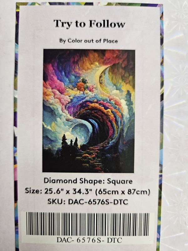 Diamond Art Club Try to Follow DIY Diamond Art Kit DAC-6576S-DTC