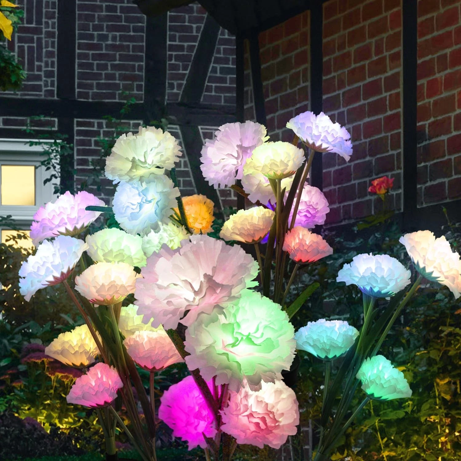 Solar Garden Lights Outdoor - Solar Flowers Lights Outdoor Decorative Waterpr...