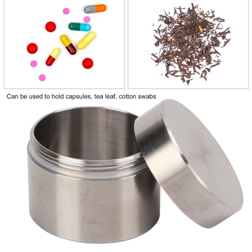 Stainless Steel Sealing Case Tea Leaf Canister Container Can Mini Portable Box - Picture 4 of 21
