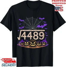 Funny 67 Meme Math Teacher 6 7 Halloween Square Root 4489 T-Shirt, Unisex Tee