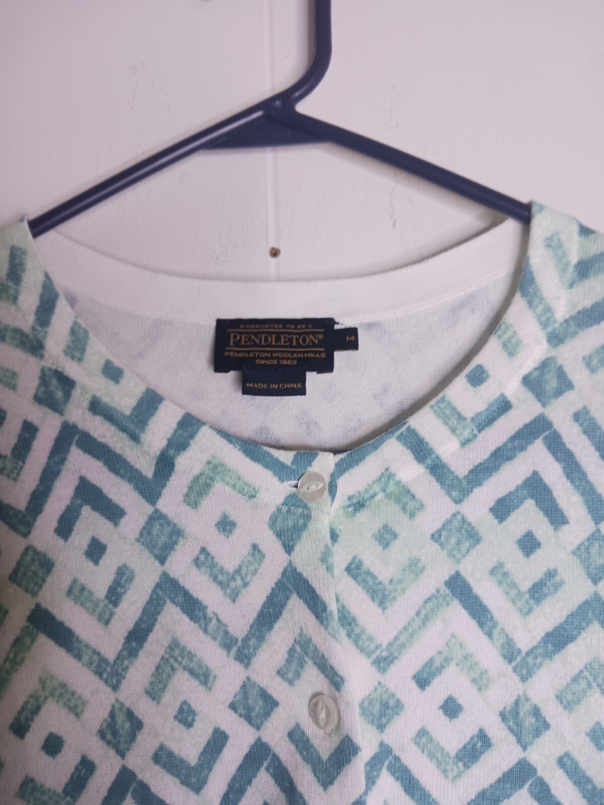 Pendleton Womens Geometric Button Up Cardigan Siz… - image 3