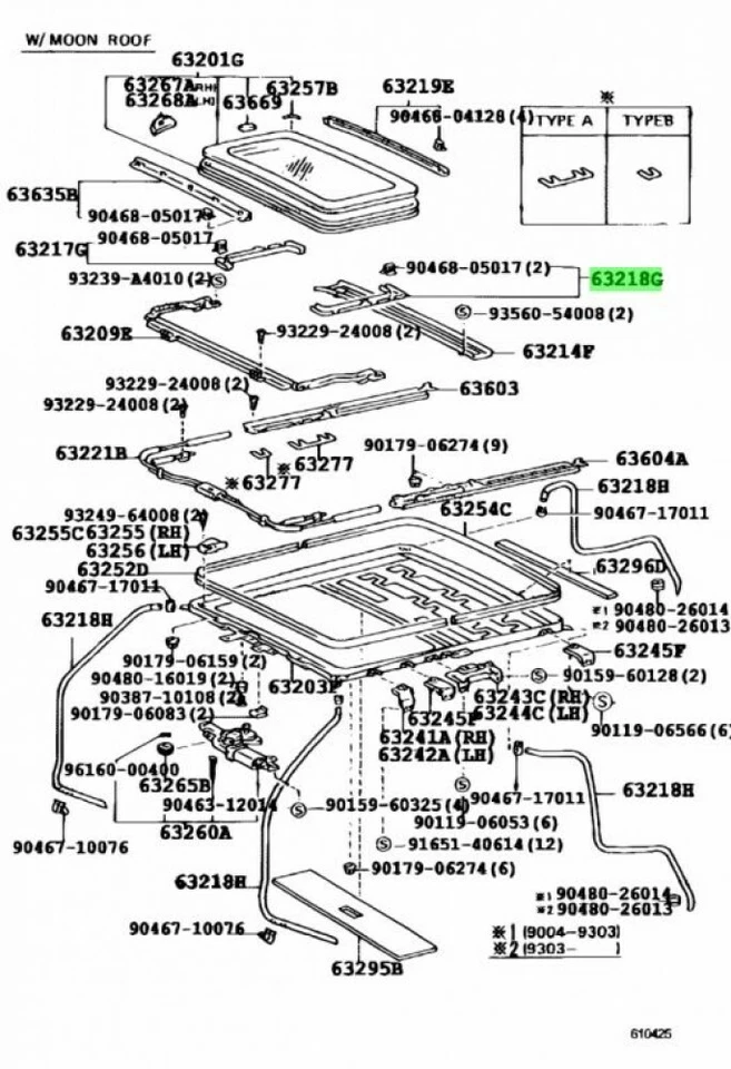Toyota  Genuine OEM GARNISH, SLIDING ROOF SIDE, LH LAND CRUISER 63218-60010-B6 - Imagem 3 de 3