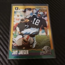 Jeff Jaeger #222 1994 Score Los Angeles Raiders Gold Zone