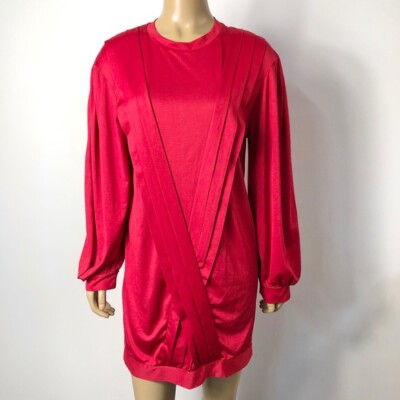 zara trafaluc red dress Zara Trafaluc Women's NWT Red Pleated Bishop Sleeve Dress Size Small