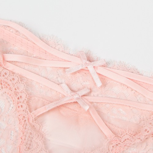 Sexy Lencería Knickers Negro Rosa Encaje Espaldas Abiertas Talla 8 10 12 14 16 18 20 - Imagen 20 de 27