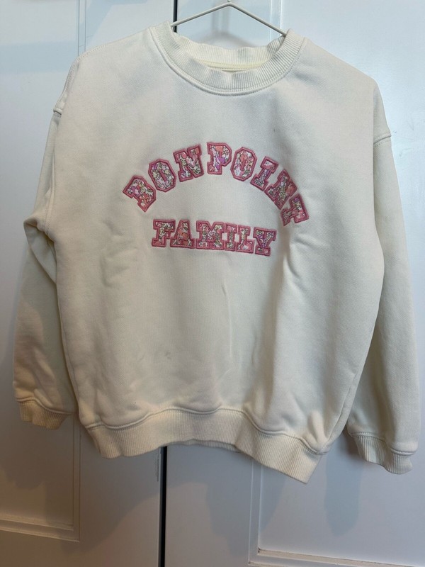 Bonpoint logo gils cream size 4 sweatshirt