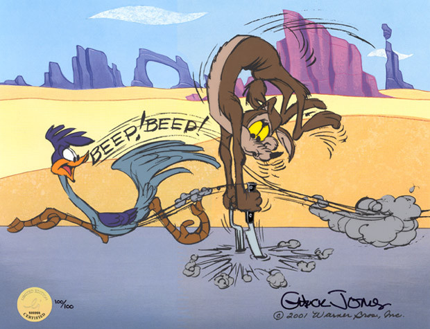 Chuck Jones Fast and Famished 2001 Warner Brothers Limited Edition Cel of 100
