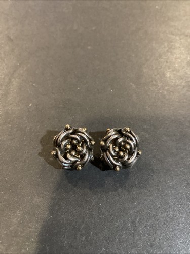 Tane Designer Mexico Sterling Silver Heavy Clip-on Earrings