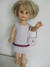 Vêtement de poupée 38-40 cm (n°85): robe avec petit sac, NEUF