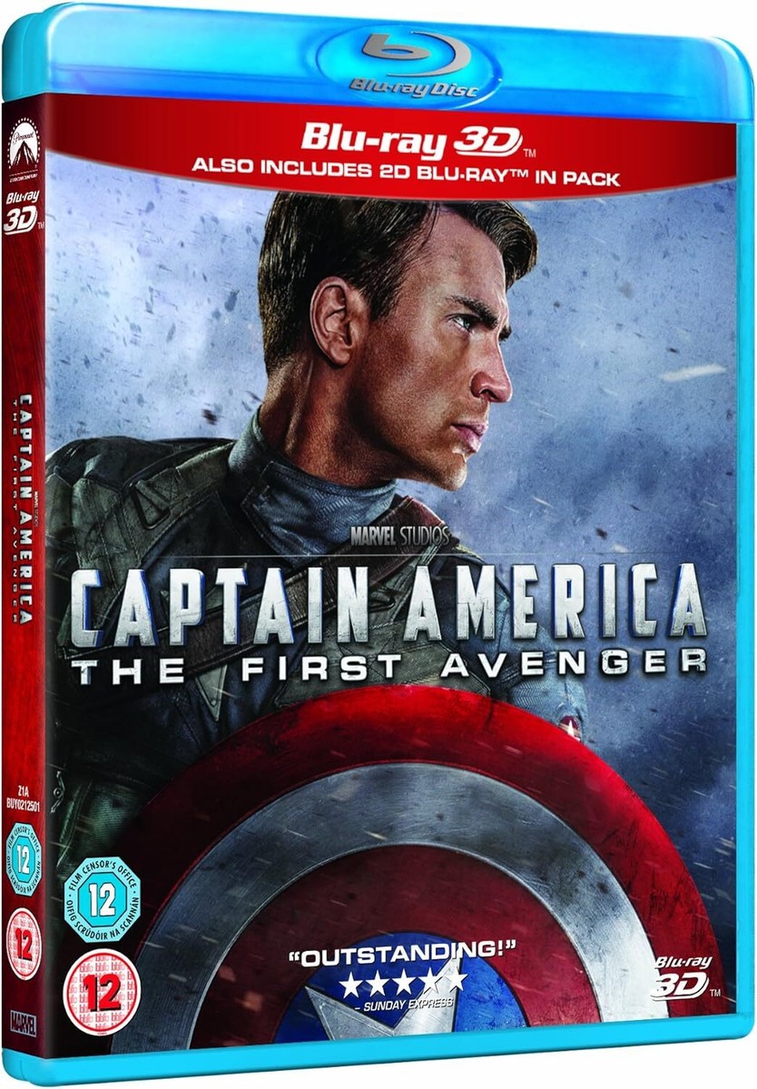 Captain America: The First Avenger (Blu-ray Disc, 2013, 3D) for