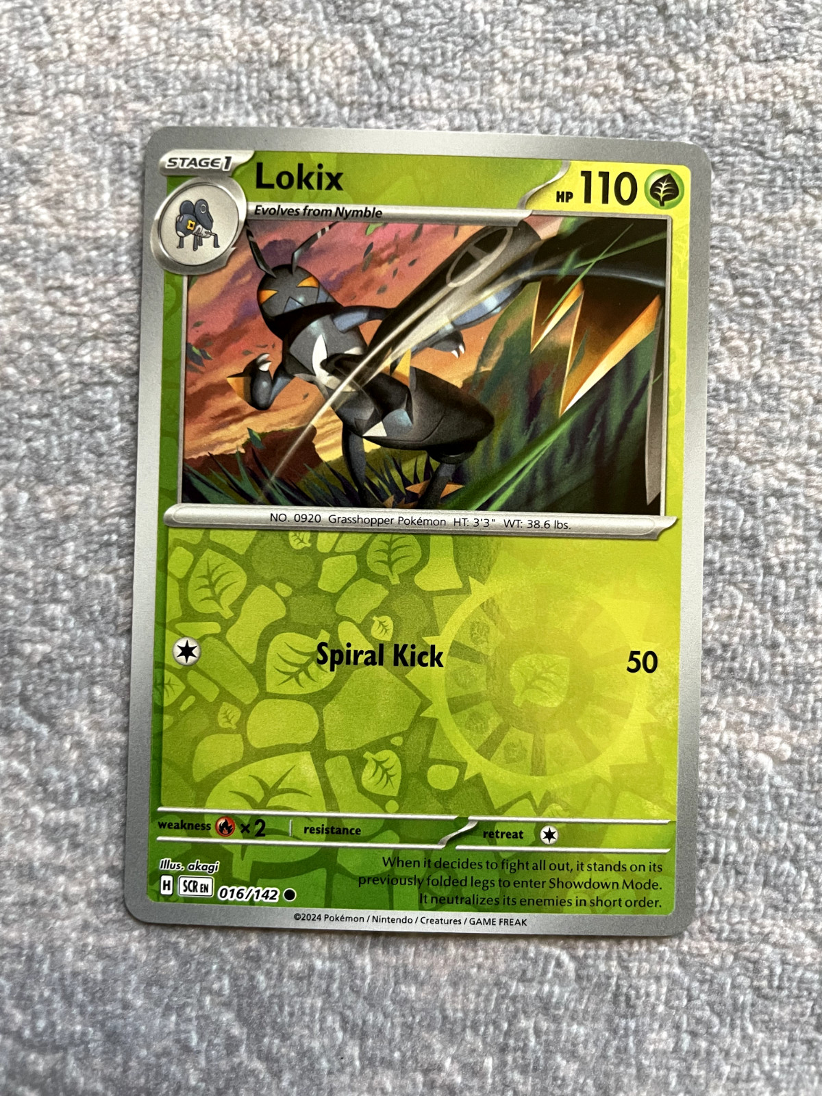 Pokémon Card - Lokix - Reverse Holo (16/142 - Stellar Crown)