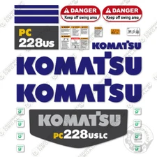 Fits Komatsu PC228US-3 Decal Kit Midi Excavator Decals Aftermarket Decals!