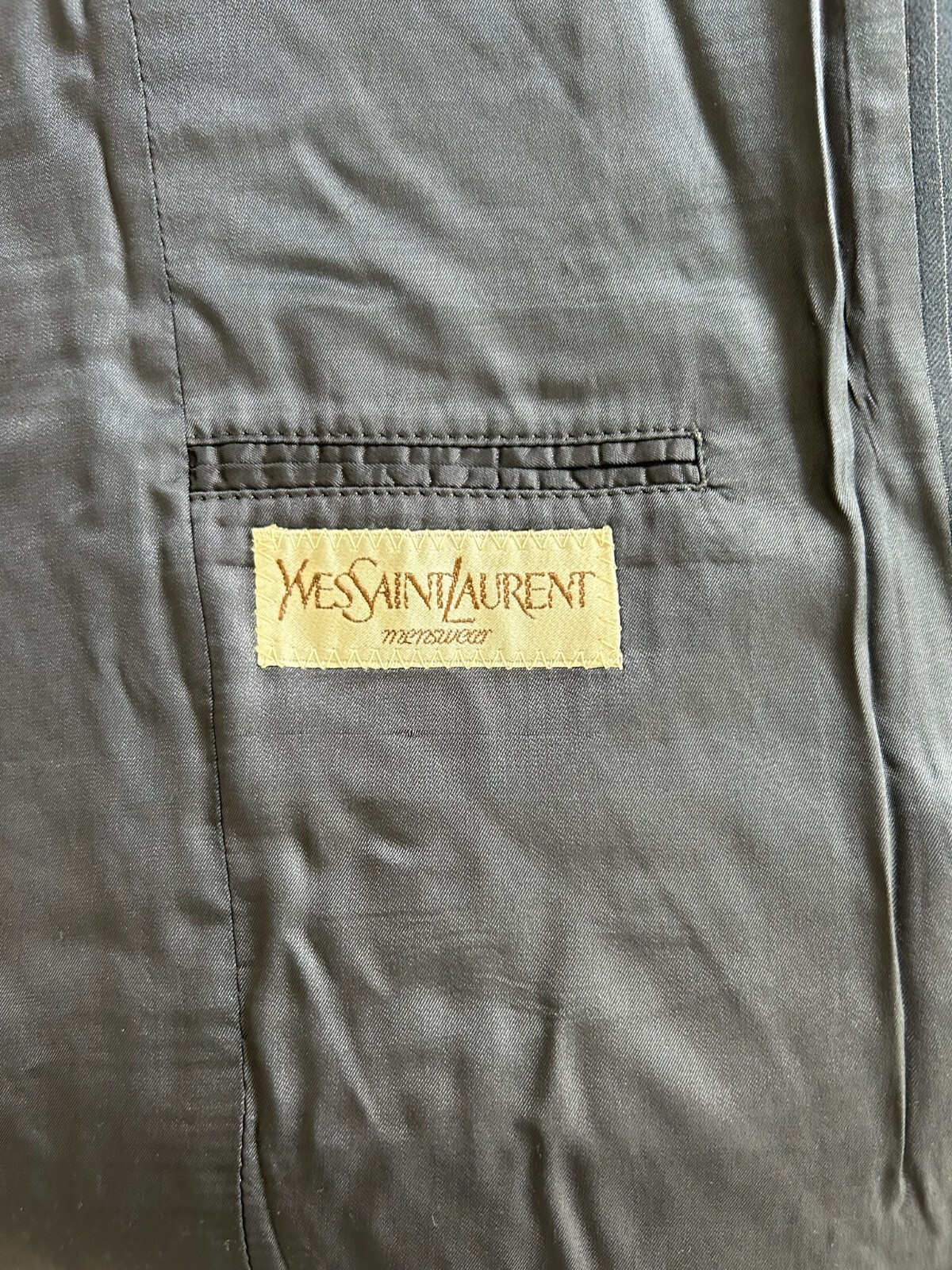 Giacca tuta pura lana Yves Saint Laurent taglia 40R vintage originale Francia