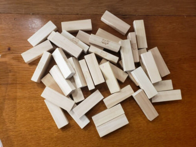 Lot of 40 Jenga Classic Game Hardwood Blocks Stacking Tower