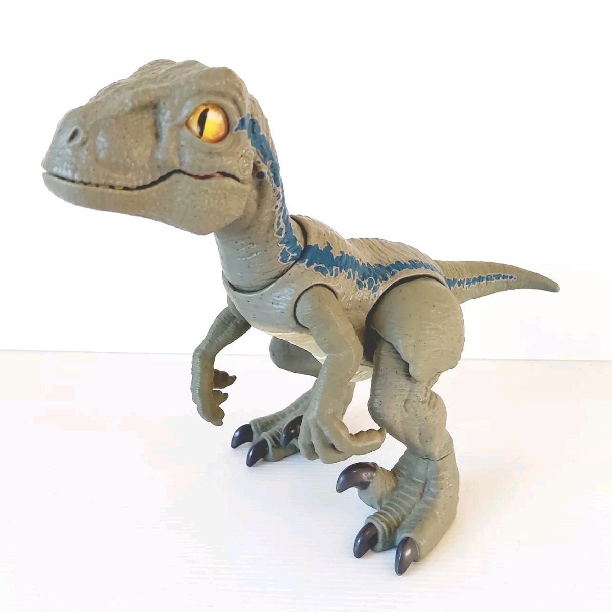 Jurassic World Dino Rivals Primal Pal Blue Velociraptor 20cm Sounds LOOSE  ARMS