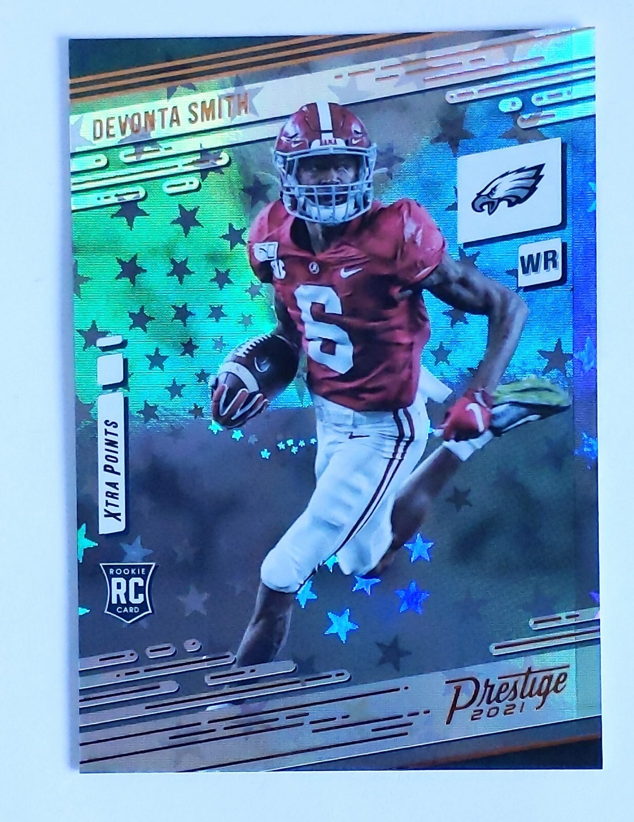 2021 Panini Prestige Devonta Smith astral parallel #211 Eagles Rookie 