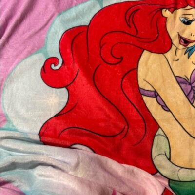 Disney Princess Ariel minky Blanket - one sided print, NIB