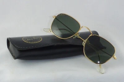 NOS! NEU! Vintage Ray Ban USA B&L Classic Collection G15 Arista Gold W1343+ case - Bild 1 von 4