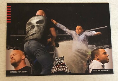 Steve Austin Vs Santino Marella WWE wrestling Ultimate Rivals trading Card #39