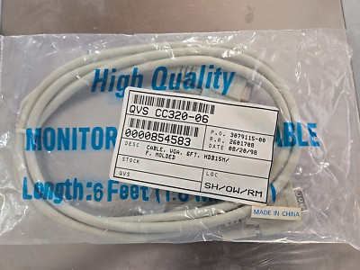 QVS HDB15M/F 6ft Monitor Cable VGA, molded, NEW, sealed